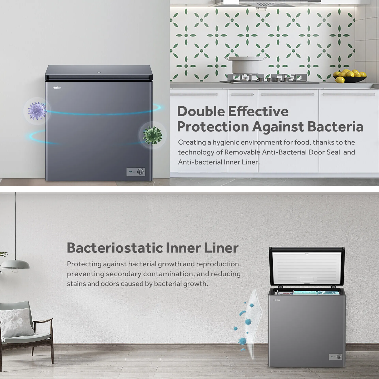 Haier 247L Chest Freezer Stainless Steel (HCF-247MSS)