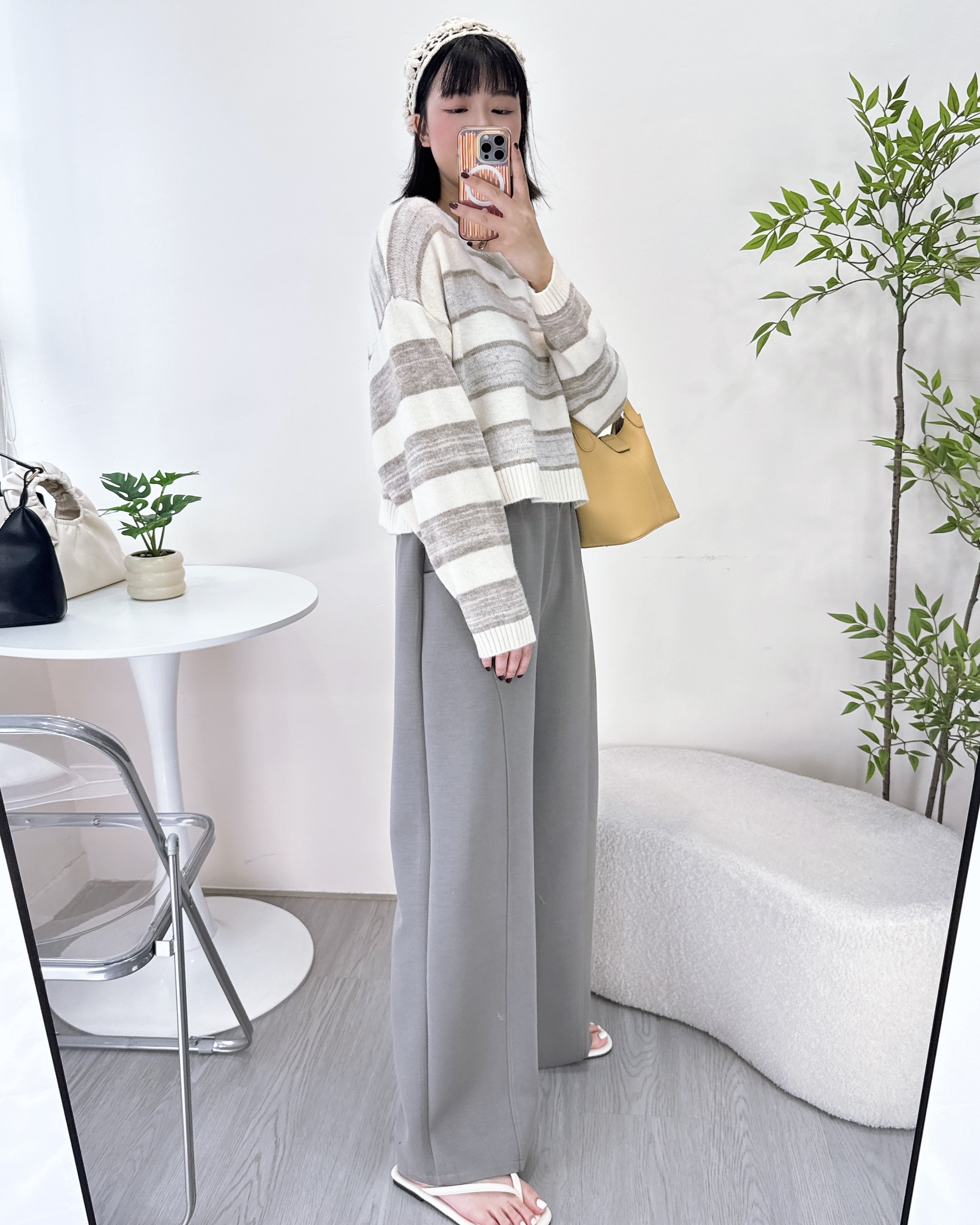 滑嘟嘟免燙牛奶棉料休閒褲 4色