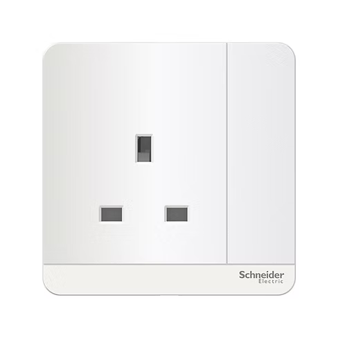 施耐德 AvatarOn 白 13A單蘇有掣有燈 插座
