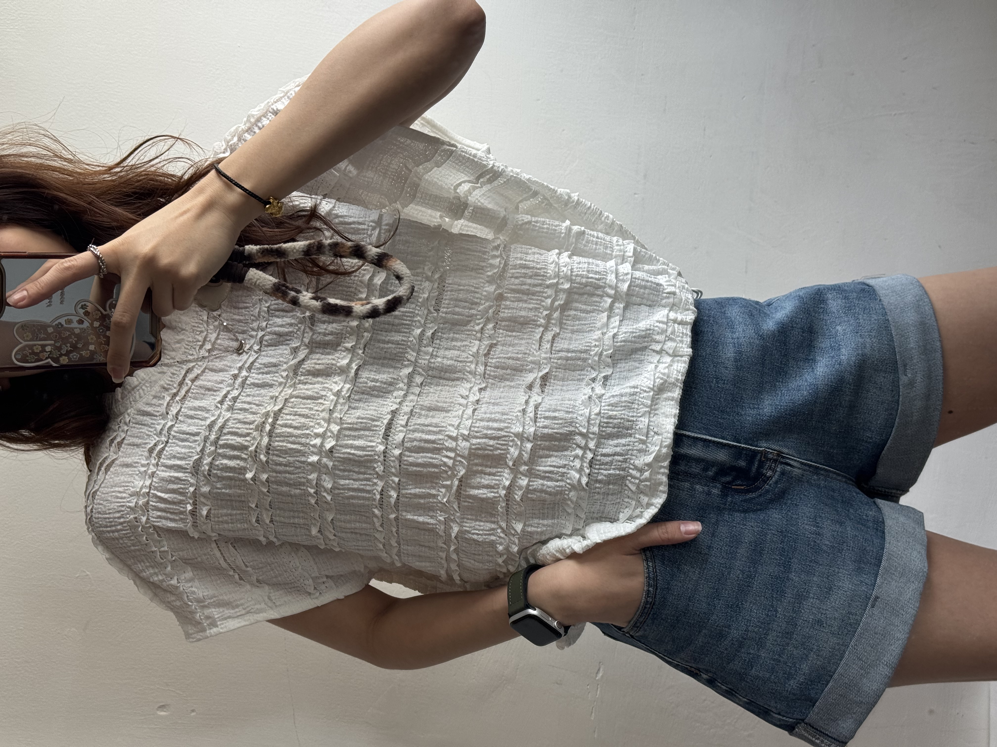 皺皺束腳blouse  