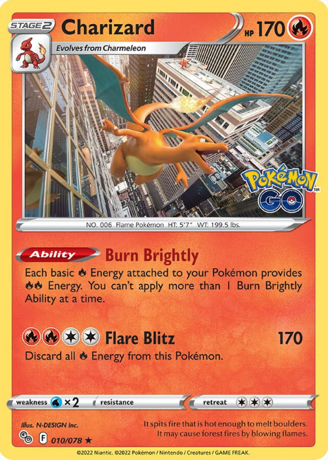 Pokemon TCG Pokemon Go - Charizard-010/078 (RH) 