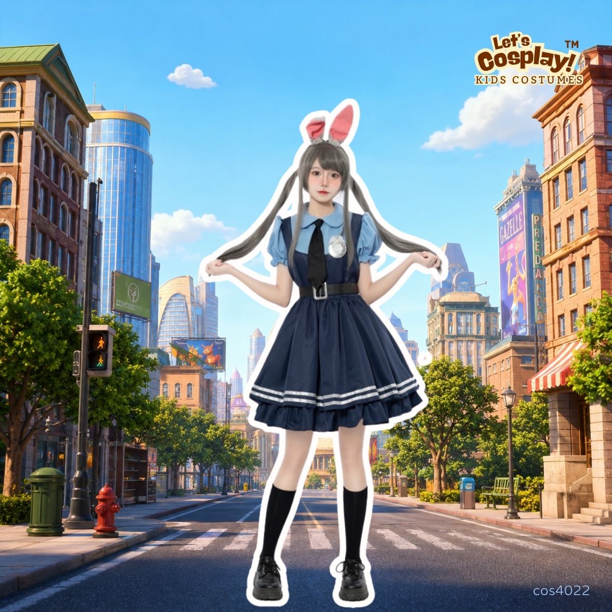 Zootopia Judy  Costume優獸大都會主題 朱迪成人女裝｜成人萬聖節服裝推介｜動漫展｜角色扮演｜香港現貨 