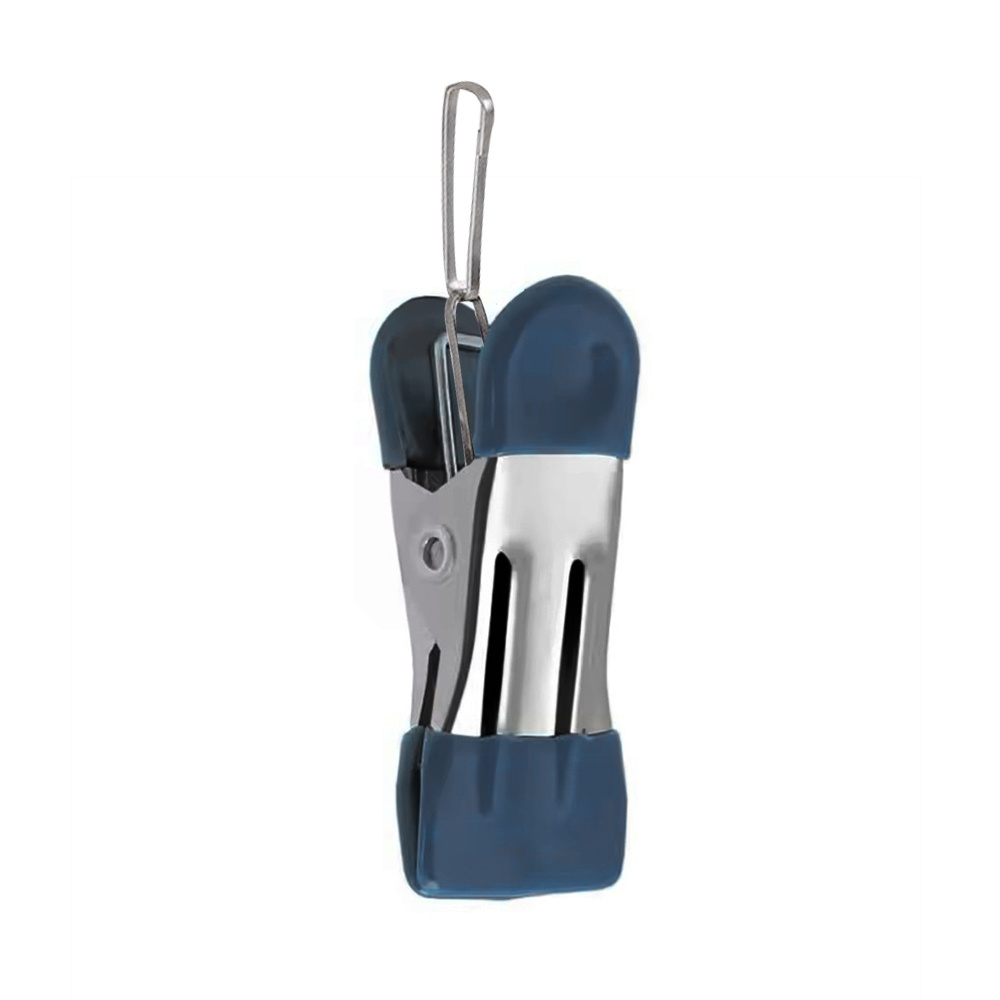 20x 不鏽鋼雙色曬衣夾 雙頭浸膠【不帶扣】 粉/藍/綠/黑/紅5色各4個混裝 UB0259