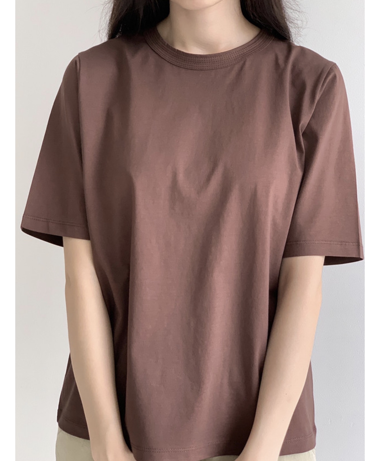 秋色簡約棉TEE 