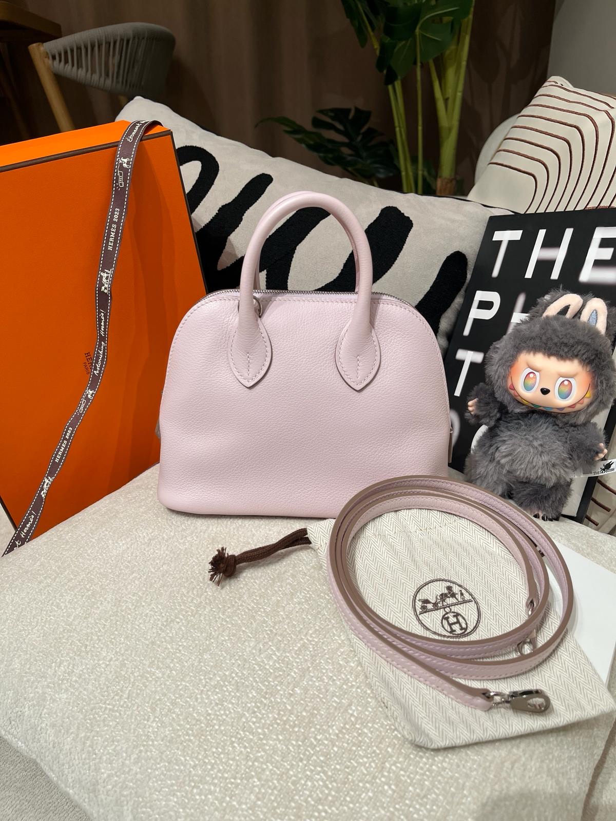 Hermes Mini Bolide Stamp B 夢幻紫 100%Authentic,99%New ✅Dust bag✅Box 