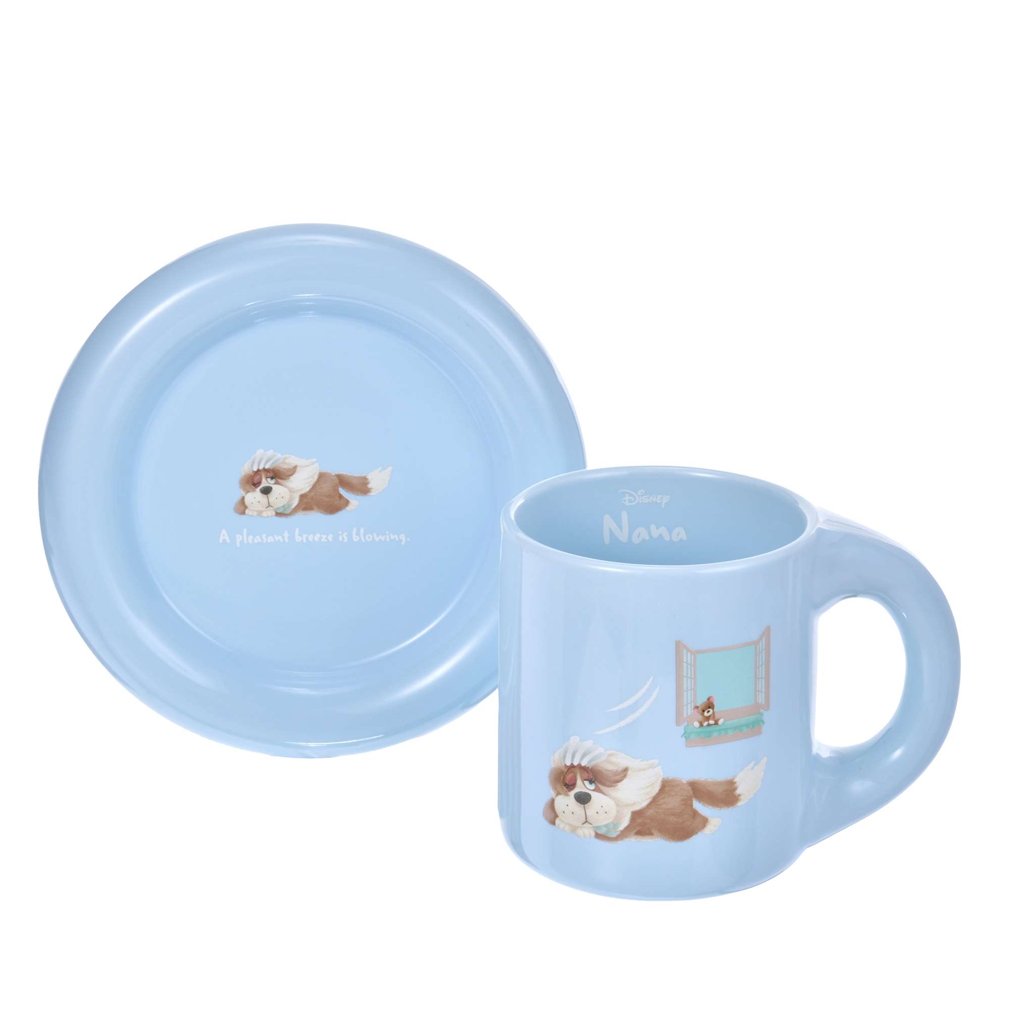 🎀【預訂】Disney Fluffy Animal Nana & Michael Teddy Bear Mug and Plate Set