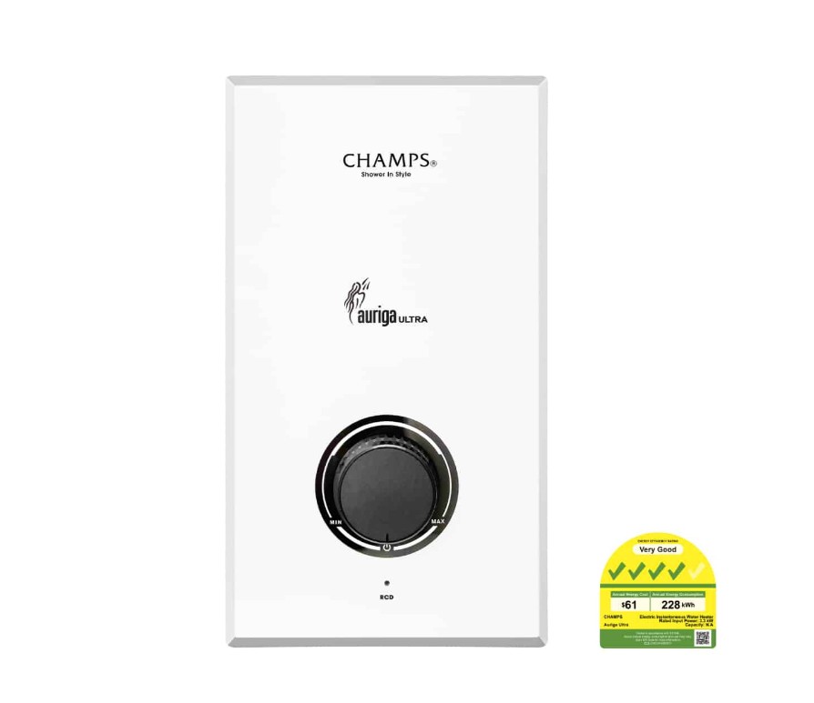 CHAMP Auriga Ultra Instant Water Heater With Rain Shower Set