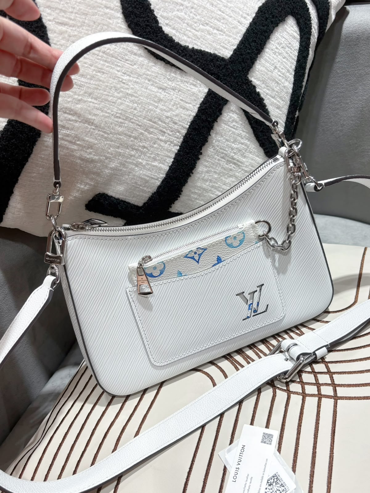 Lv Marelle 2 way bag Epi Leather M25316  100%Authentic,98%new ✅Strap✅dust bag 