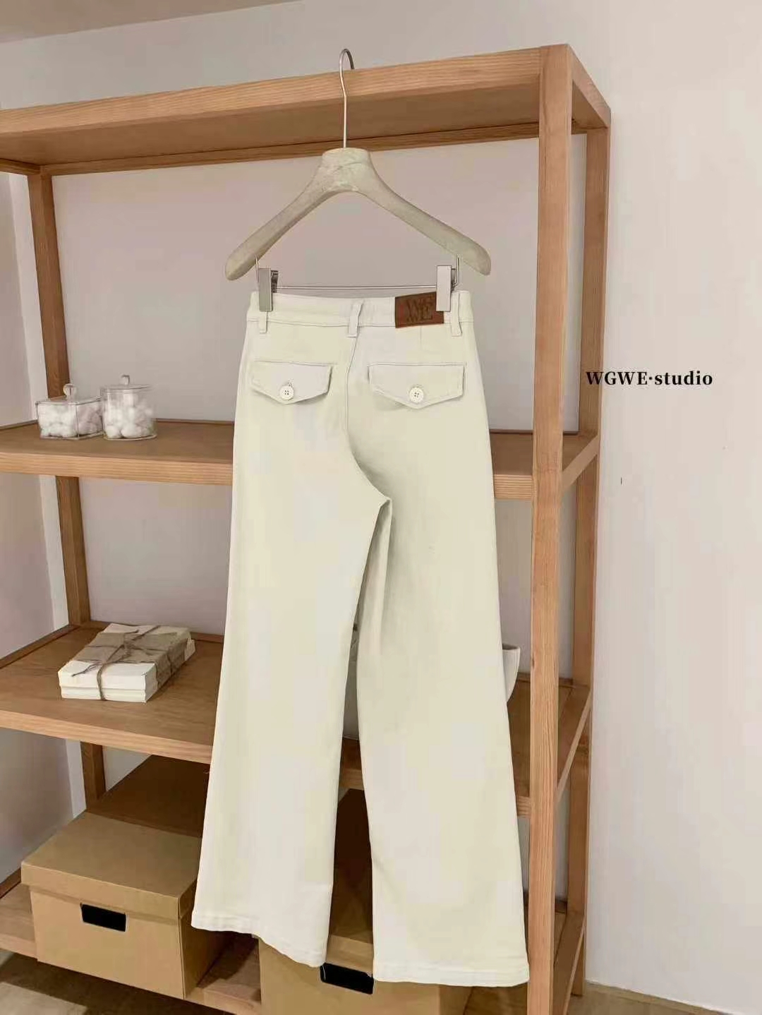 1716 HIGH WAIST WIDE LEG PANTS 高腰直筒阔腿裤