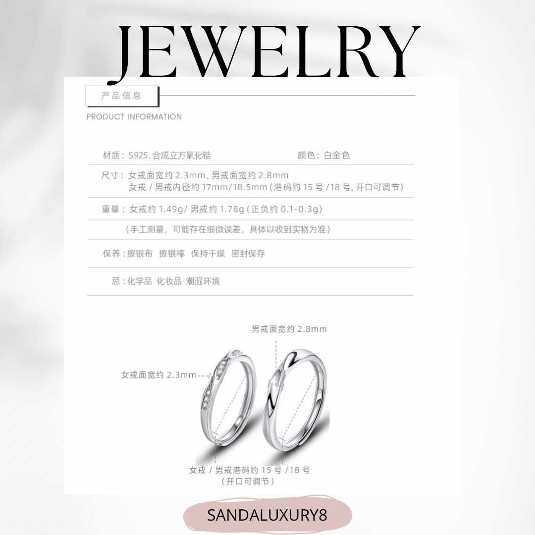 Couple Rings Simple And Elegant Engagement Wedding Bands Promise Ring Set For Lovers Gift