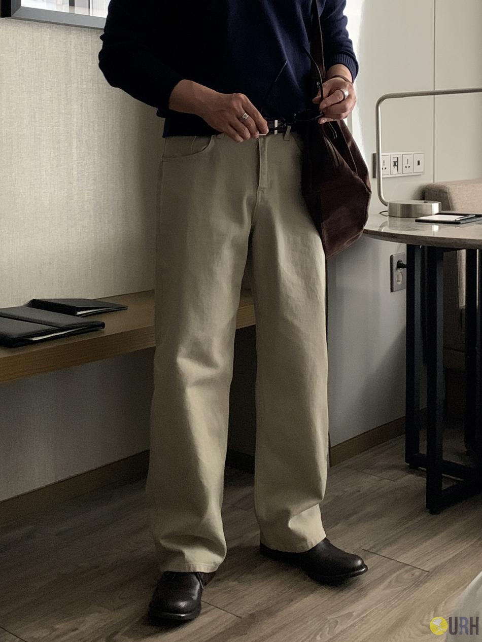 【100%保證韓國直送】韓國品牌原創：日常必備純棉休閒寬版長褲 [4 color] RL114799