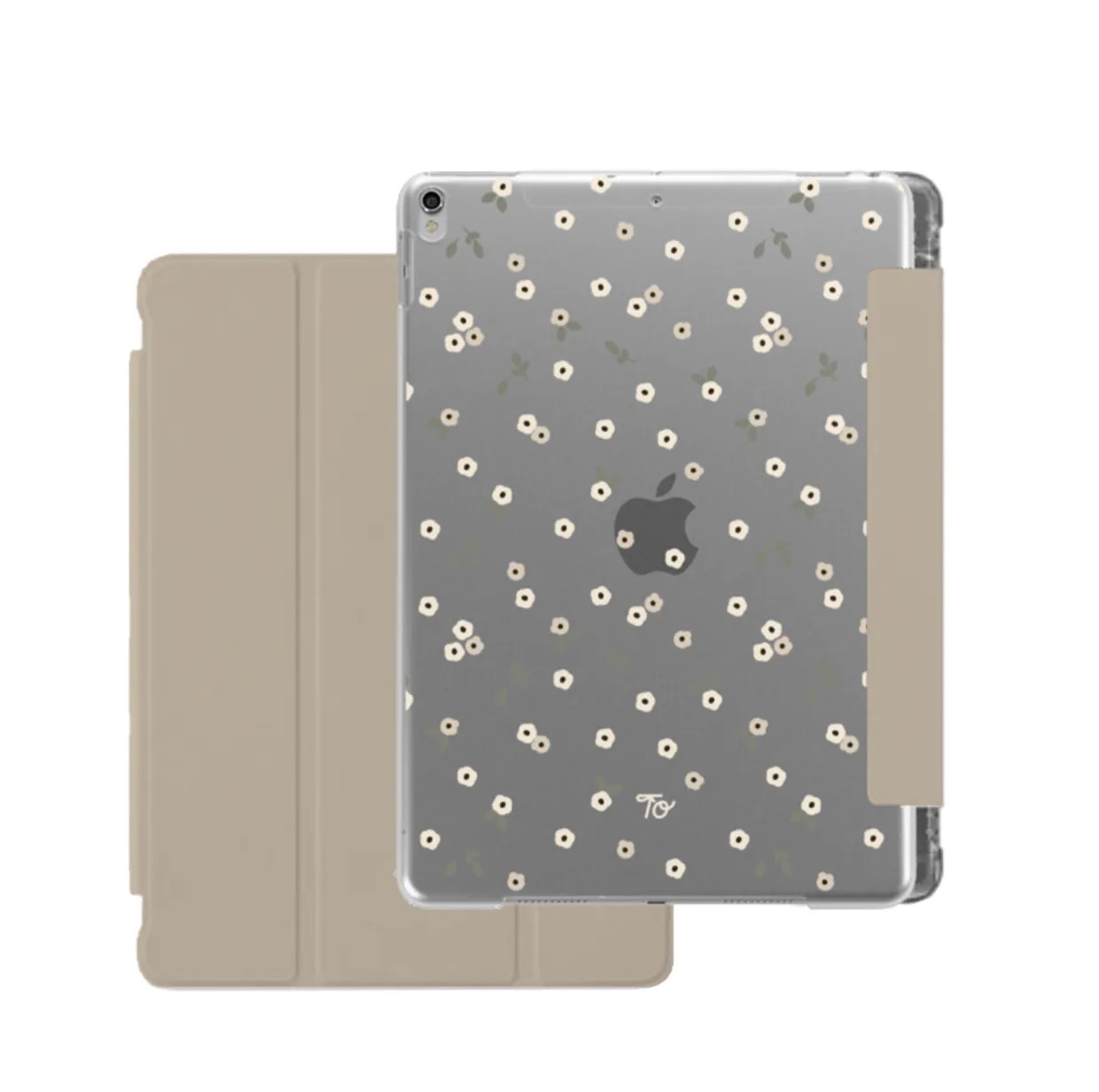 【FlowerBox VOL.42*BEIGE*】透明磨砂書本式 iPad Case