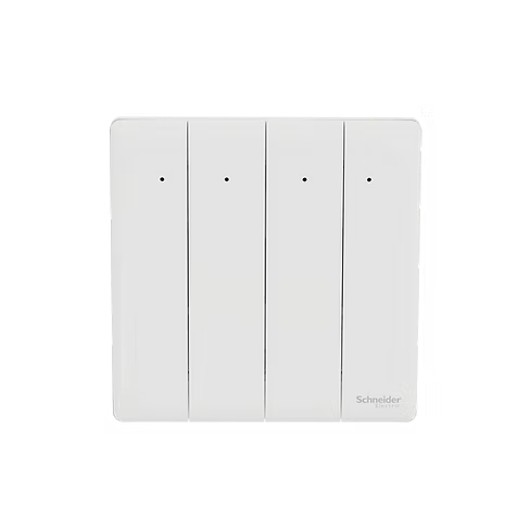 施耐德 Unica X 皎月白 4位雙控 帶指示燈 開關掣