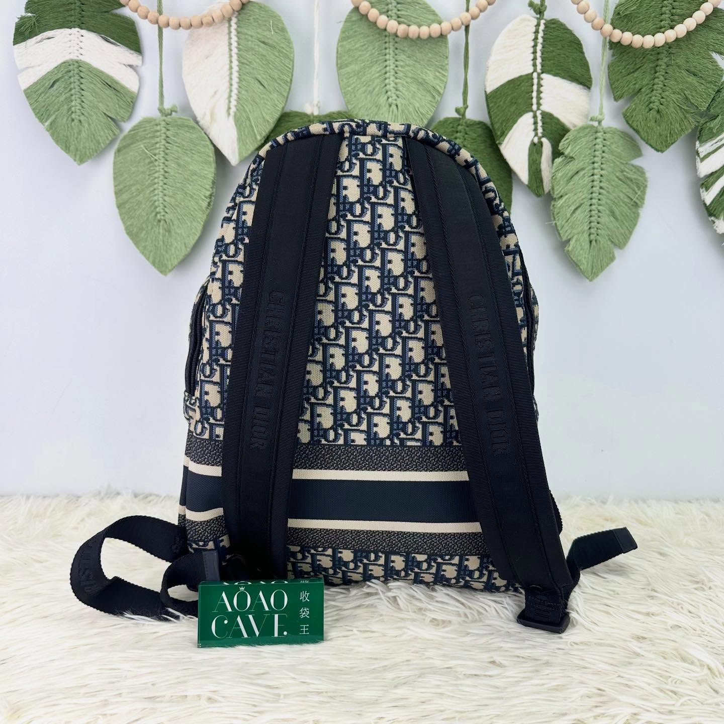 DIOR 🤍PRE OWNED Oblique 藍色緹花背包 2024年💙