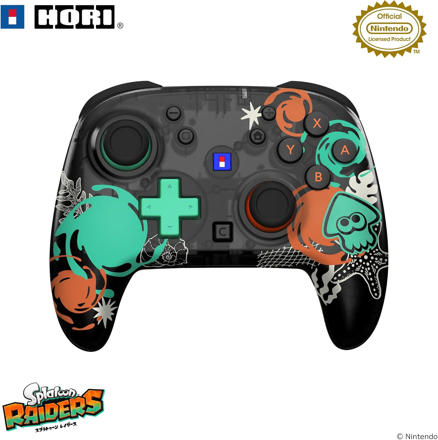 【預售 26年7月】SW2 HORI 無線控製器 TURBO 斯普拉遁 塗擊隊 / Wireless Controller TURBO Splatoon Raiders (NSX-239) PO0891