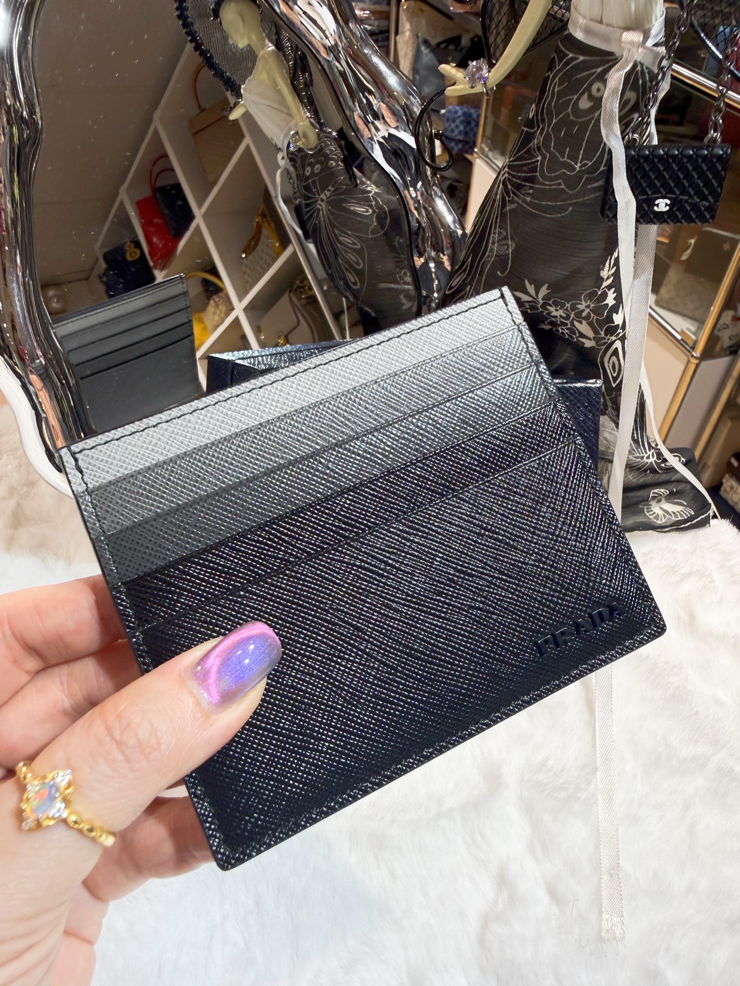 Prada card holder XL SF/blk/grey/9cc
