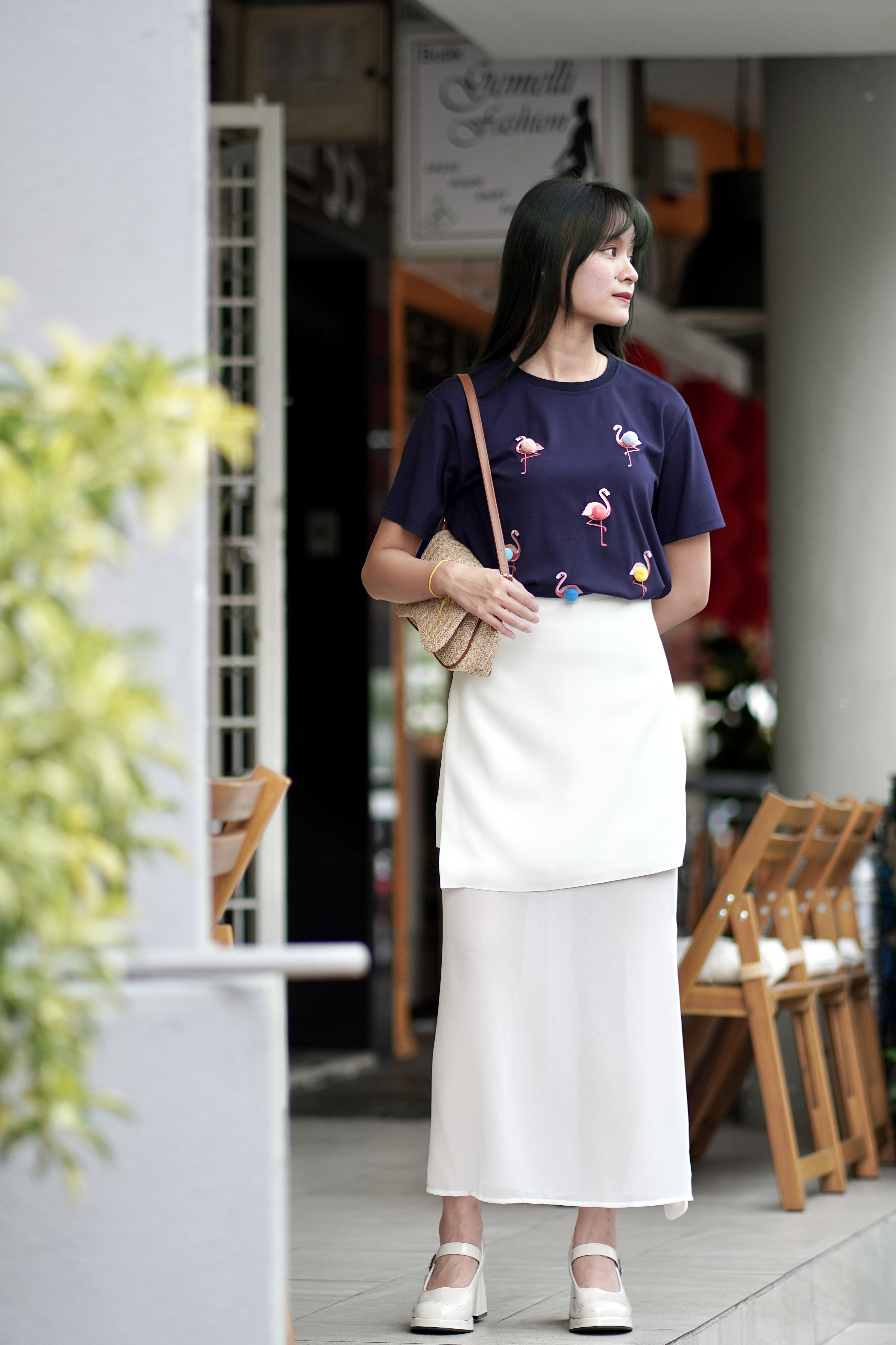 E8019BS Serene Layer Midi Skirt