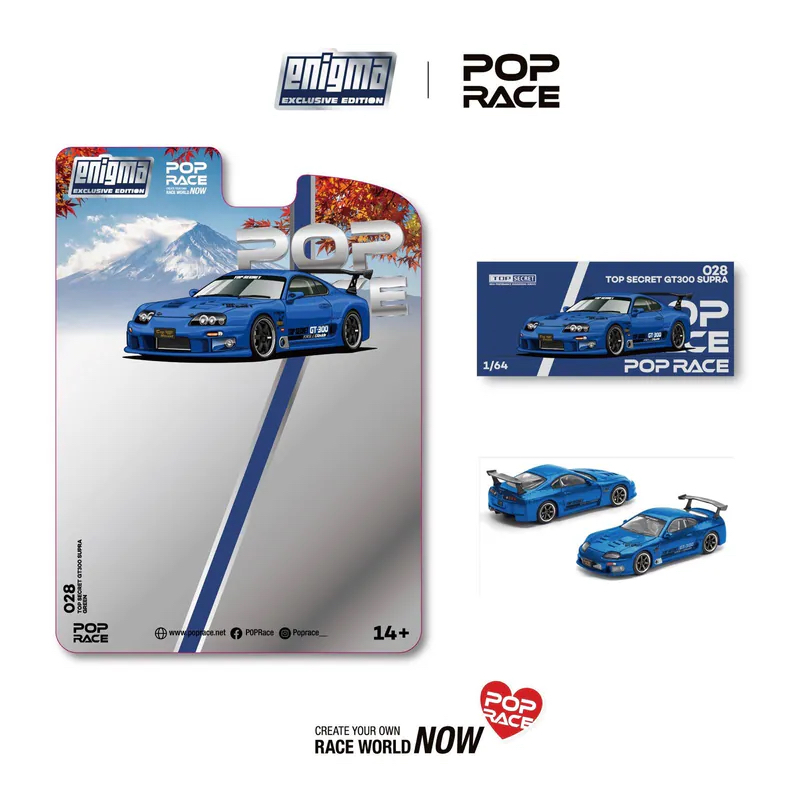 (預訂 Pre Order) POPRACE  ( PRE028 ) TOP SECRET SUPRA GT500 (A80) - BLUE