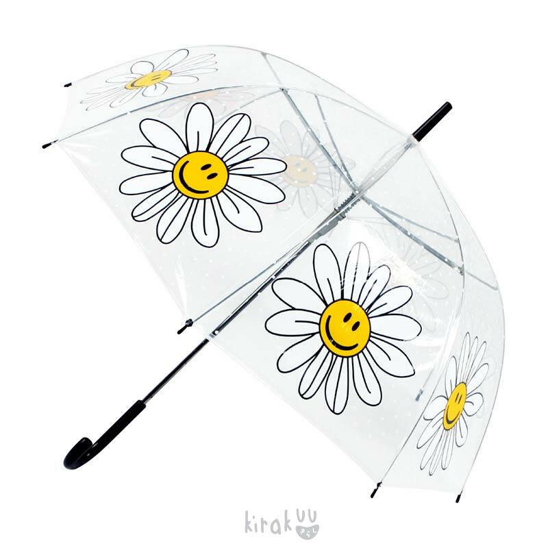 日本 Kirakuu 菊花笑面透明雨傘