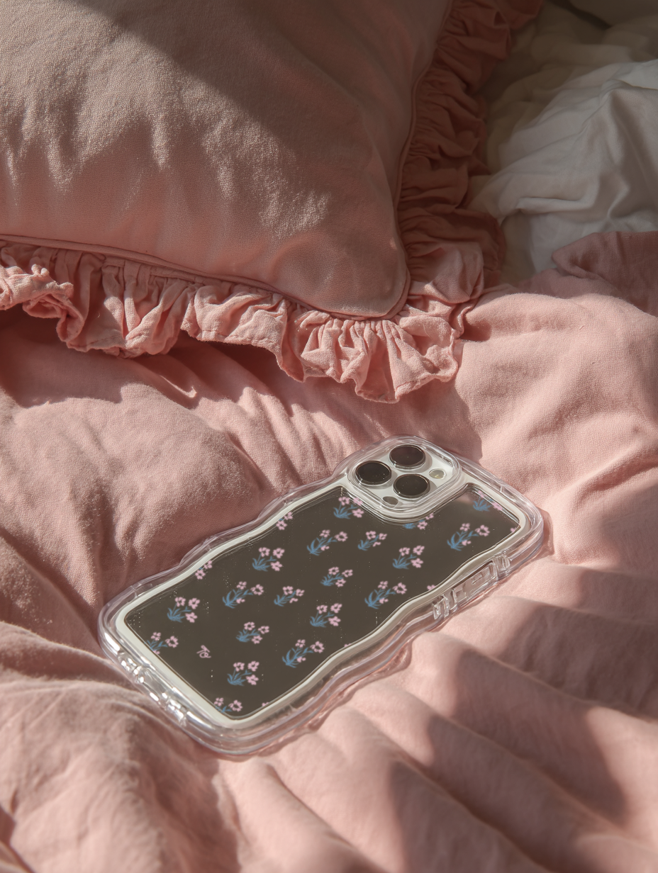 【FlowerBox VOL.40】波浪邊框鏡面 iPhone Case