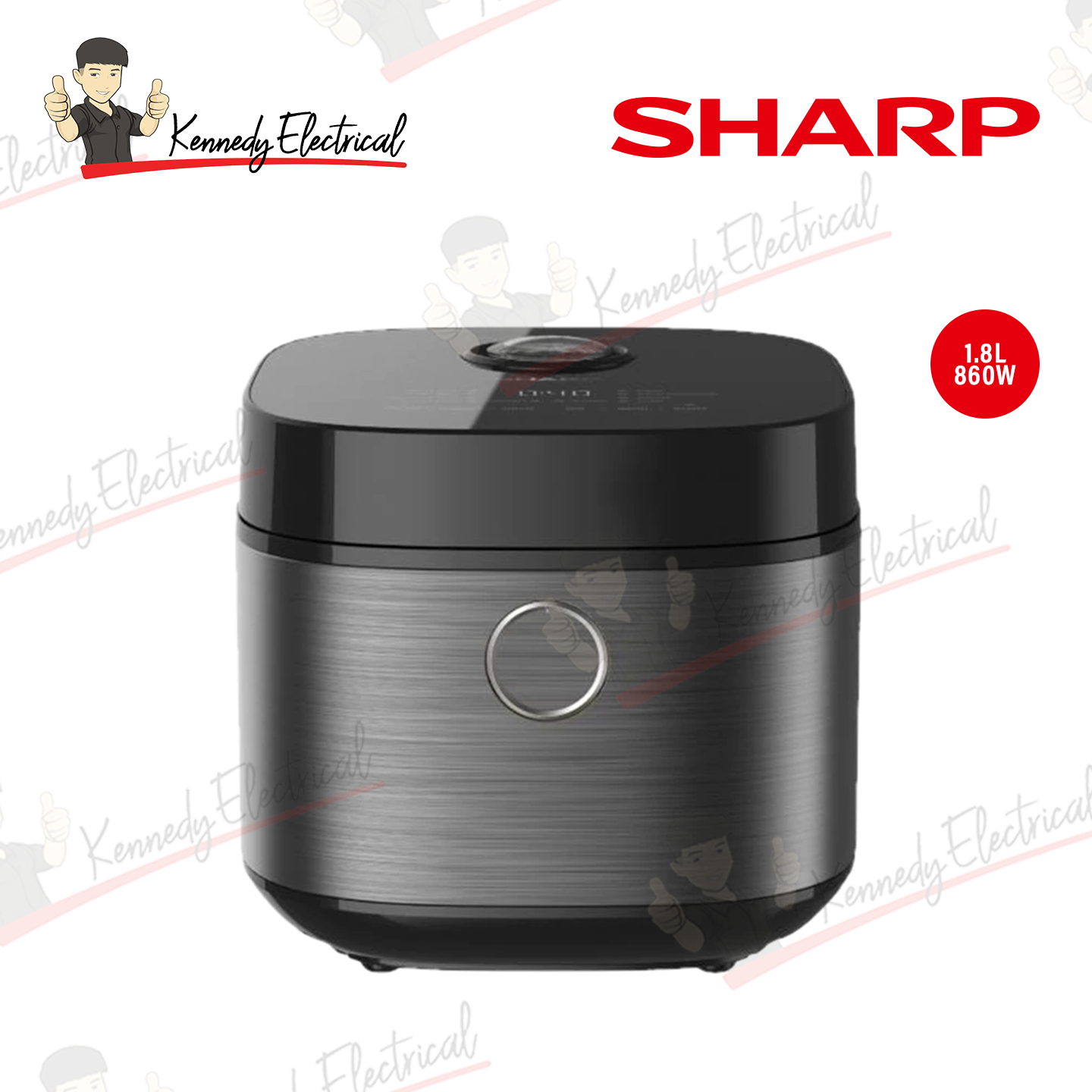 Sharp 1.8L Low Sugar Rice Cooker (KSL18MYBK)