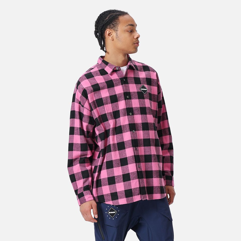 F.C.R.B 22AW BIG LOGO FLANNEL BAGGYSHIRT | labiela.com