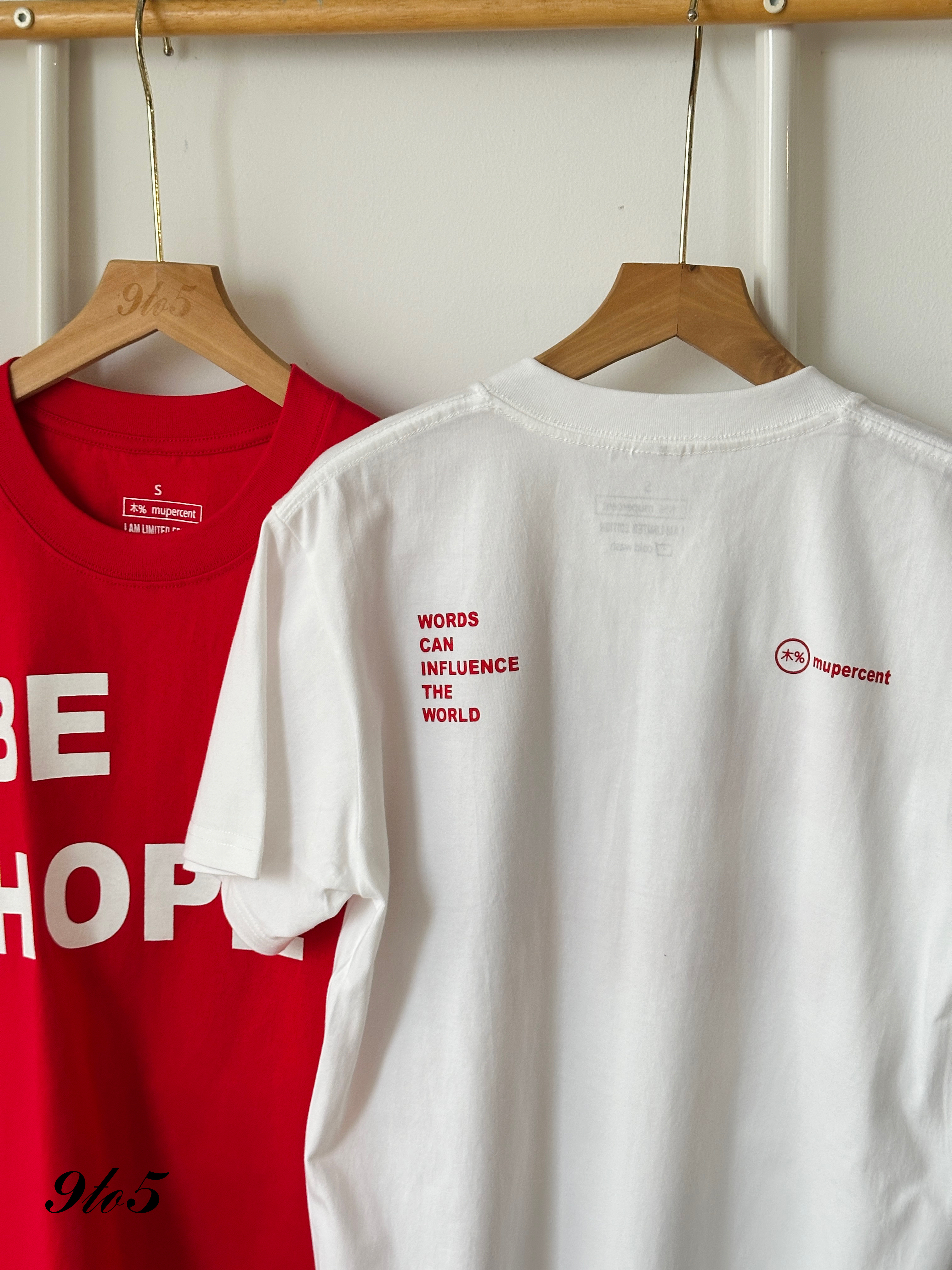 T3919 Be Hope Unisex Oversize Tee - Red & White