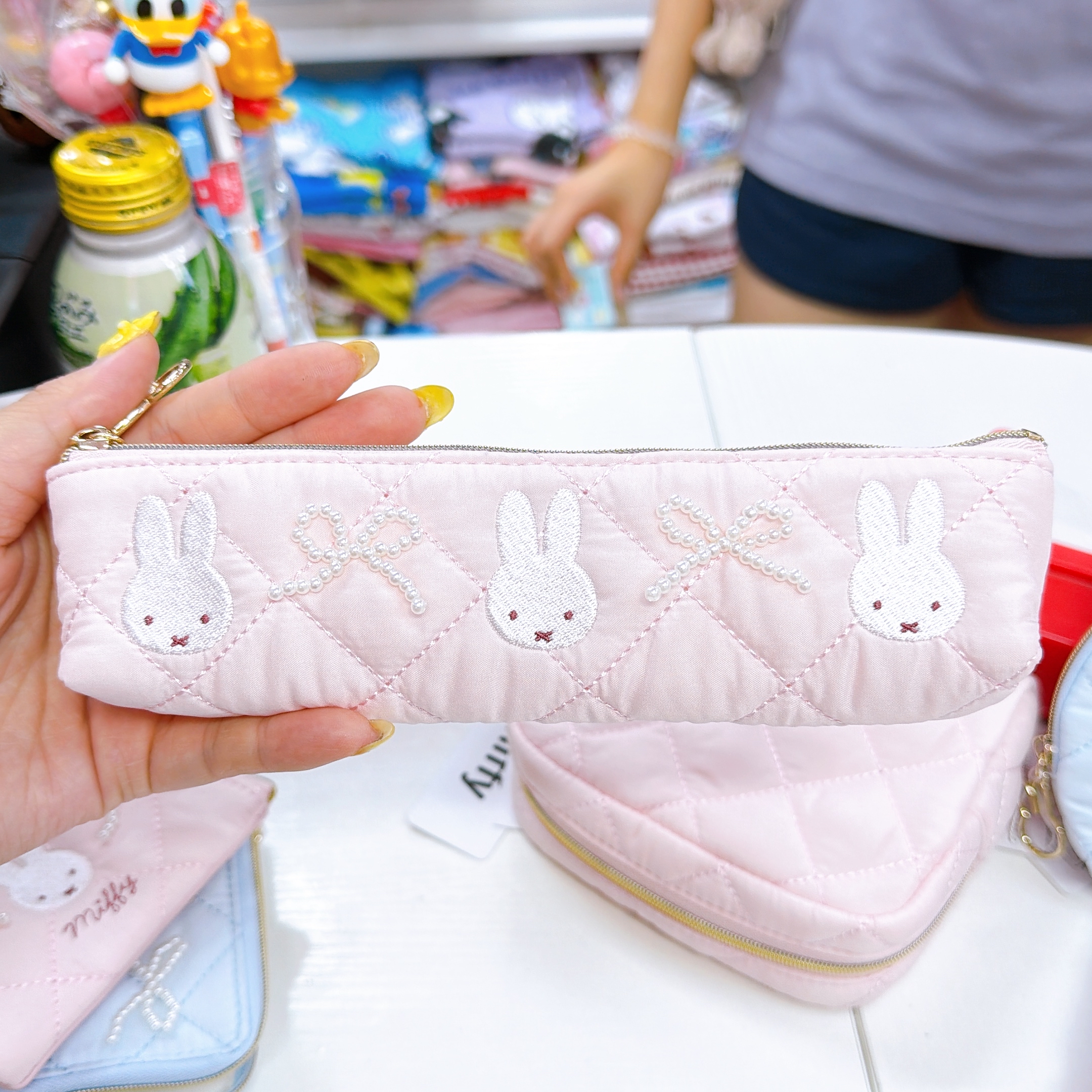 日本直送Miffy新款格紋化妝袋筆袋銀包