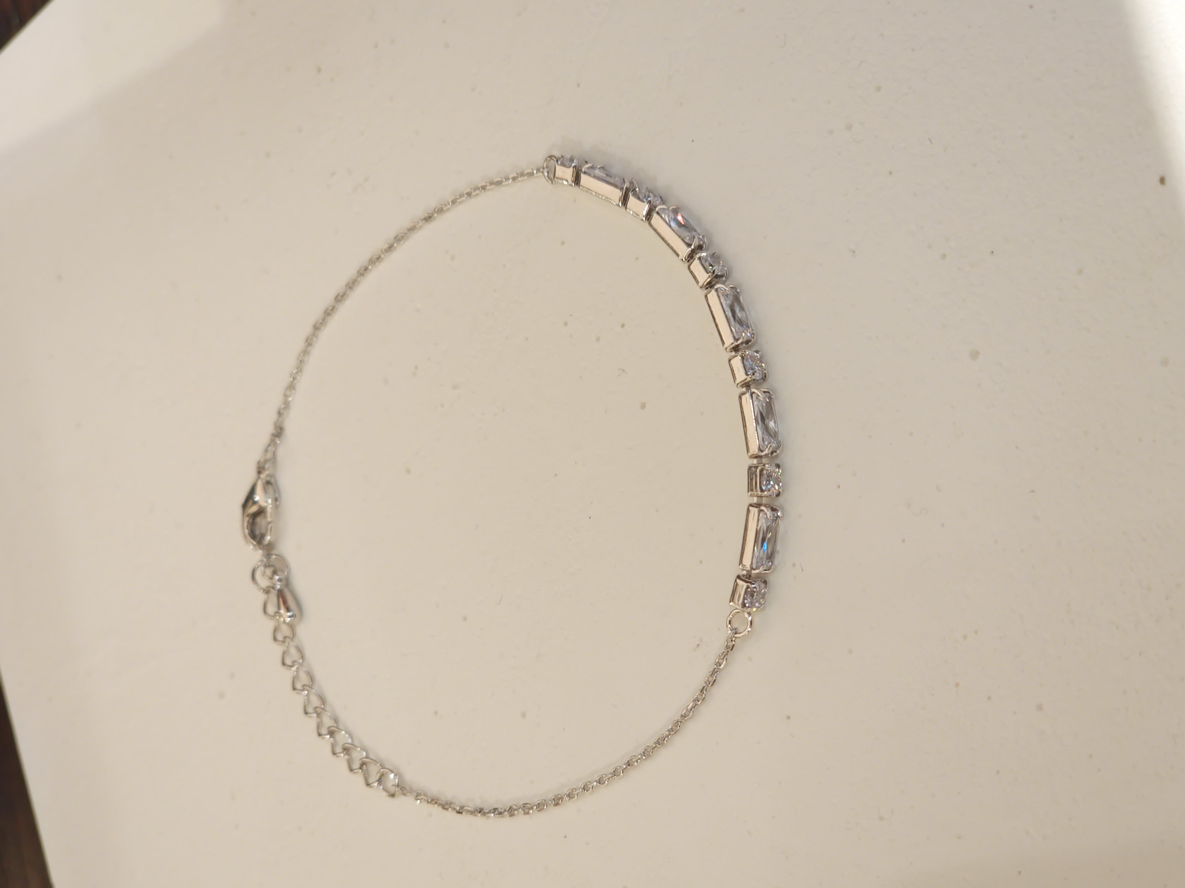 18K Gold/White Gold Platting Ligne d'Éclat Bracelet 