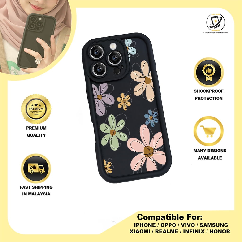 TPU DESIGN CASE PHONE FOR INFINIX - DESIGN FLOWER F