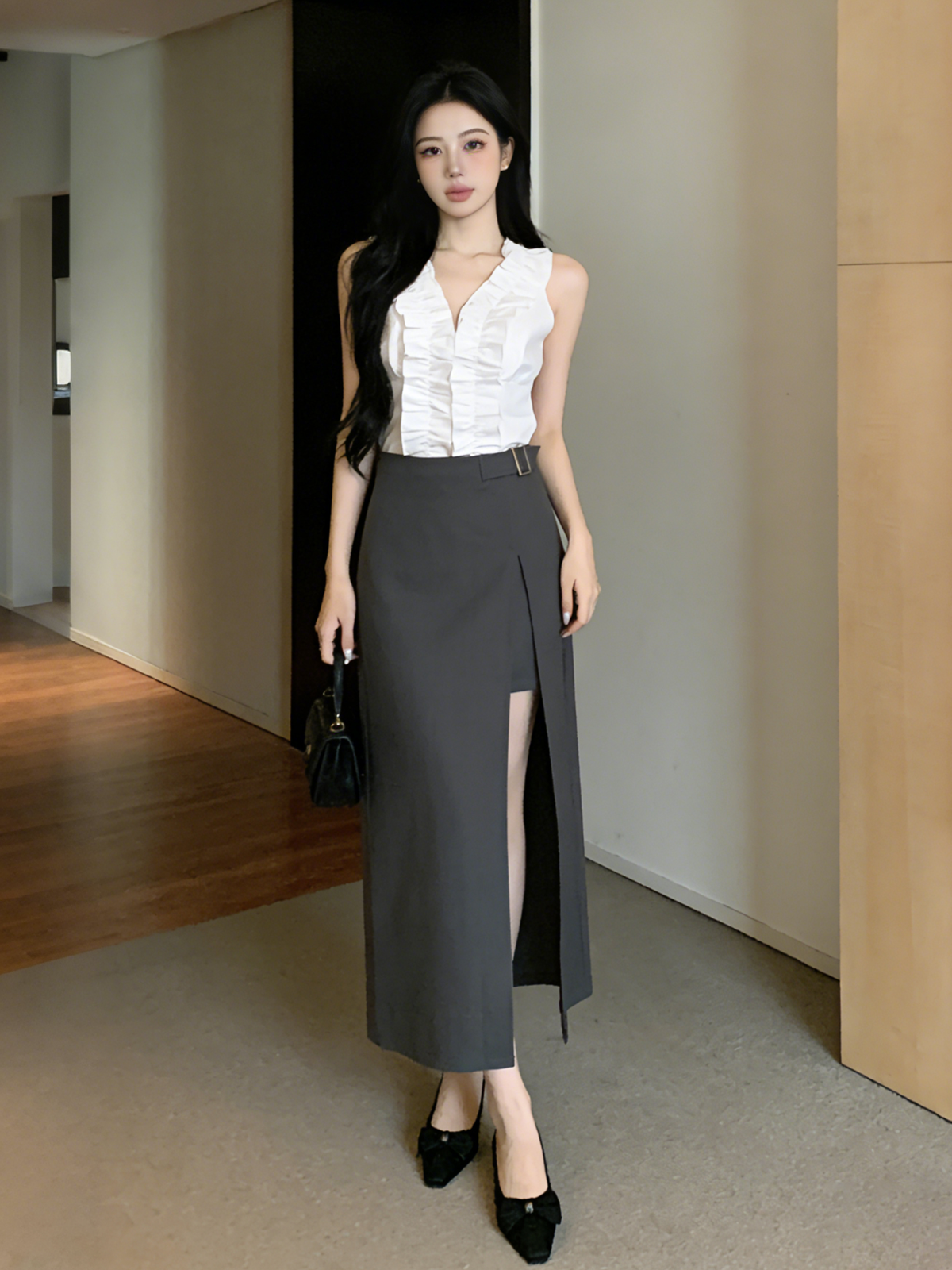 Urban Edge Midi Skirt M136