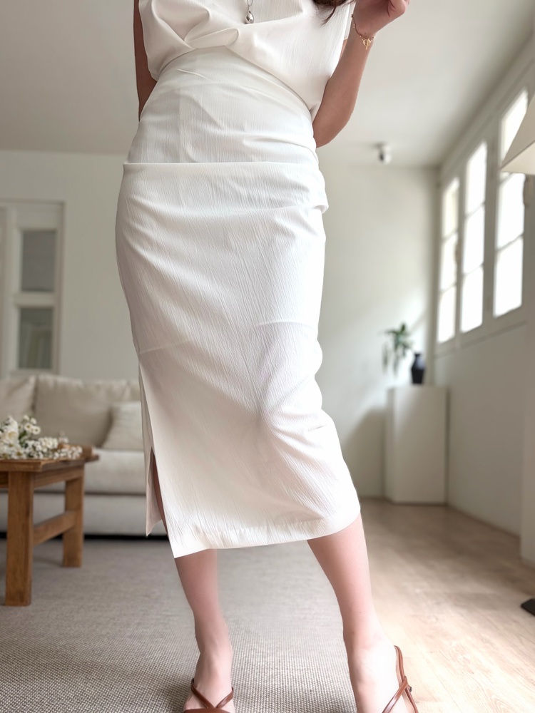 Lyra Ruched Set (White)