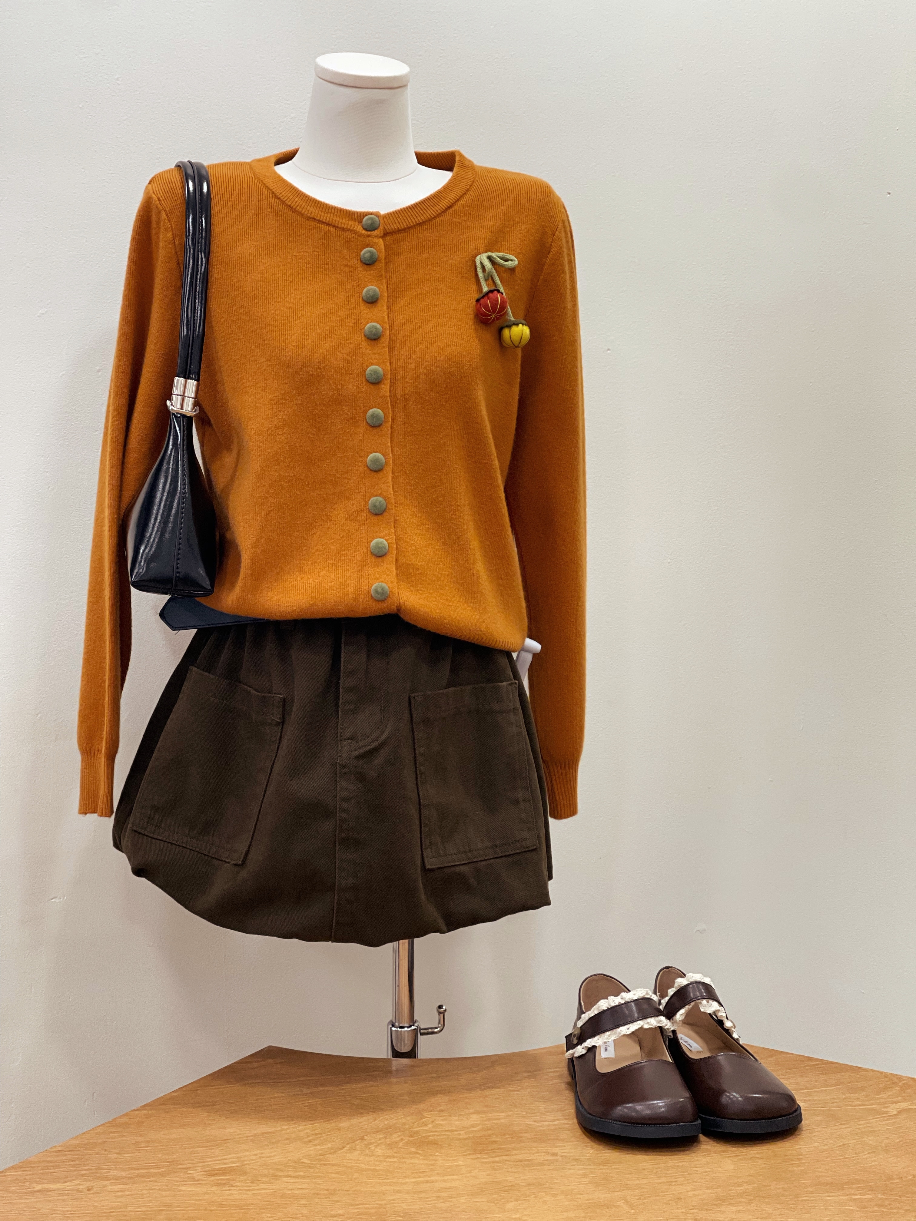 可爱针织长袖上衣