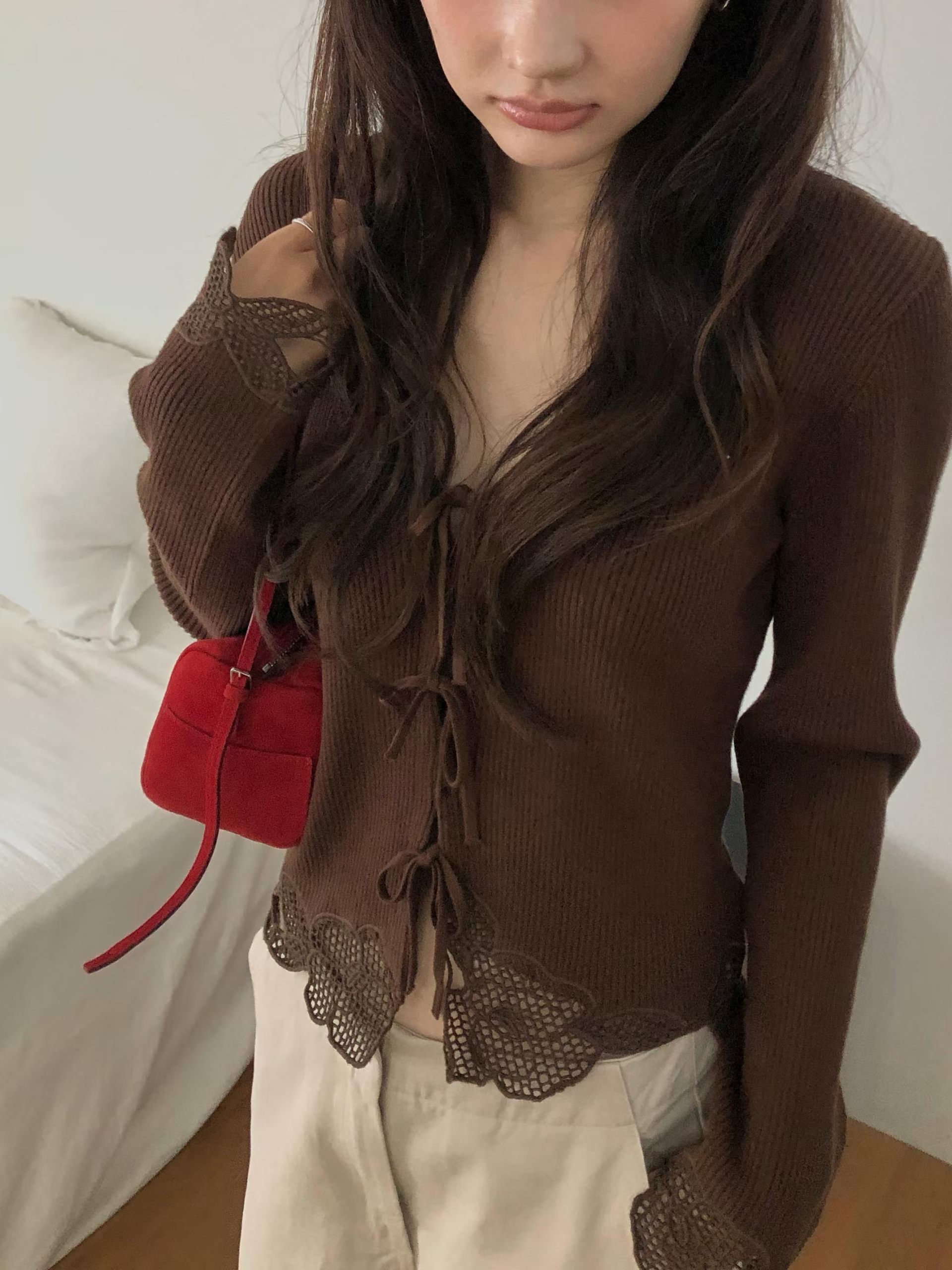 Lovely tie lace cardi