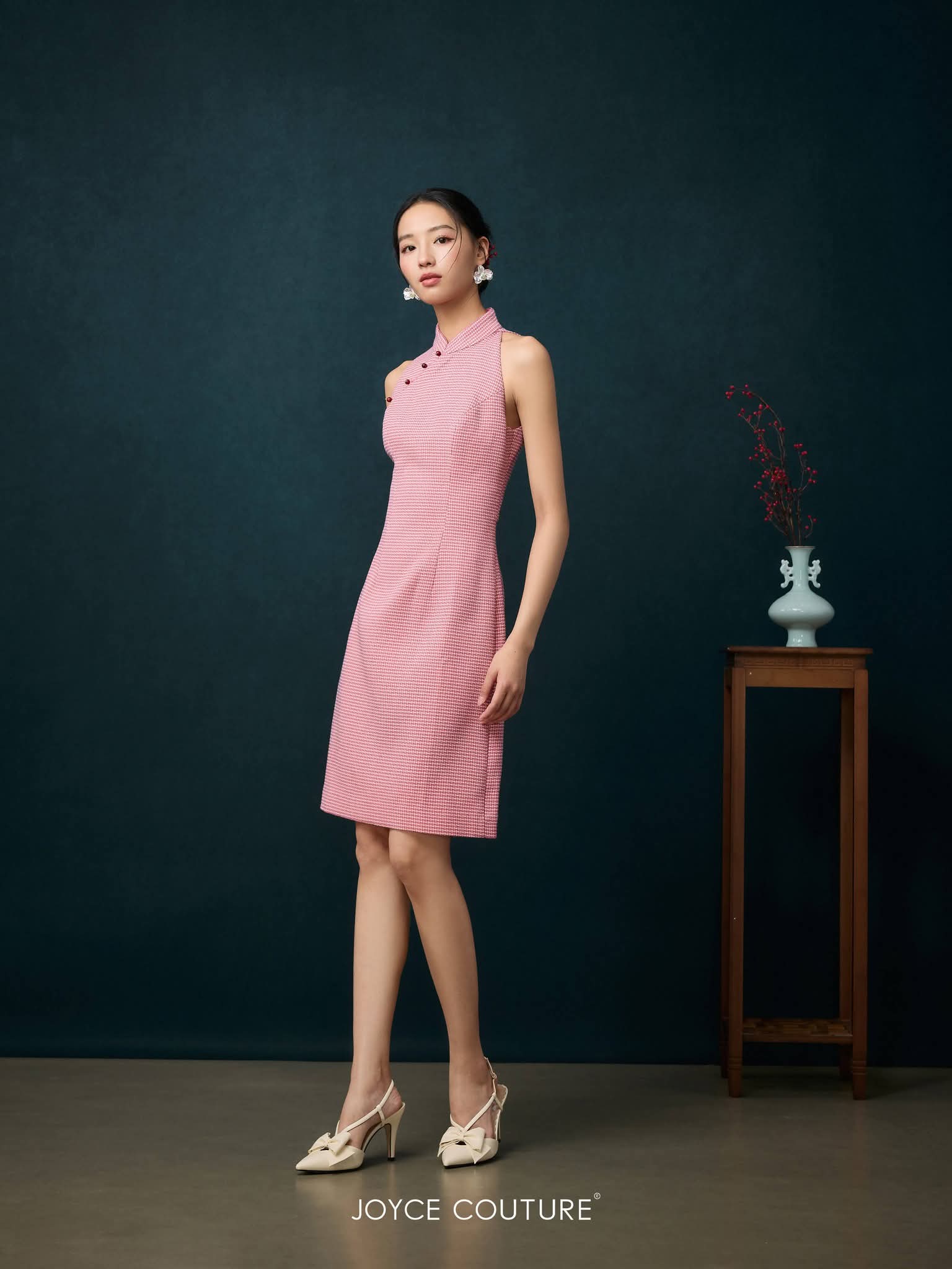 现代风格旗袍连身裙 D0094