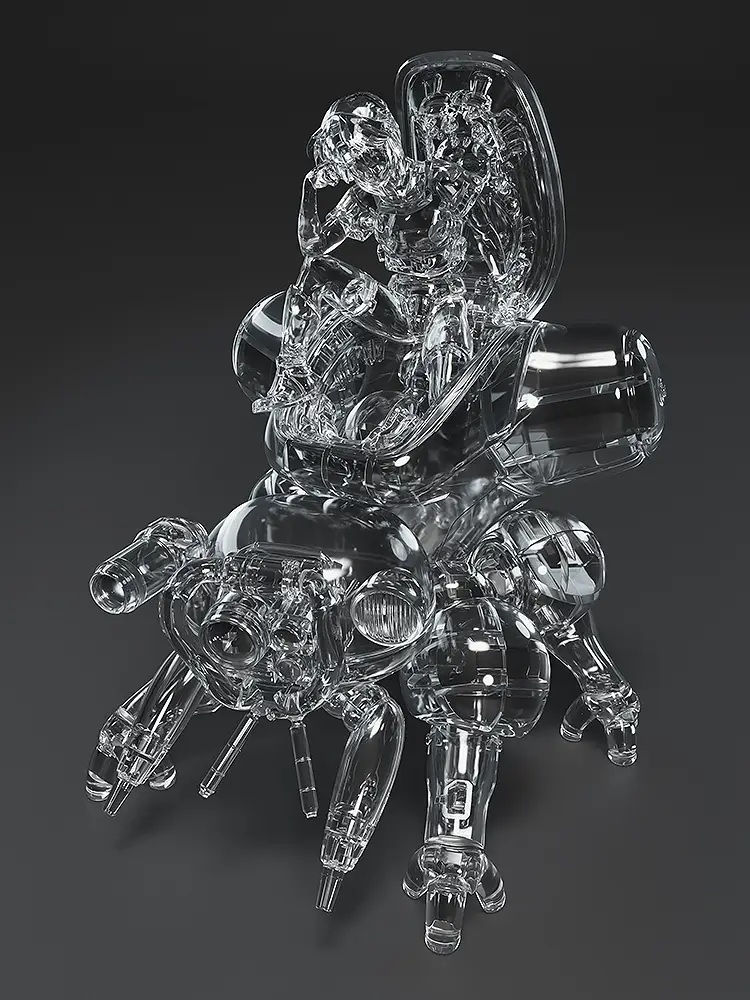 1/20 PLAMAX minimum factory MF-96 Motoko Kusanagi with Fuchikoma: Thermoptic Camouflage Ver. (Ghost in the Shell (Manga Edition))