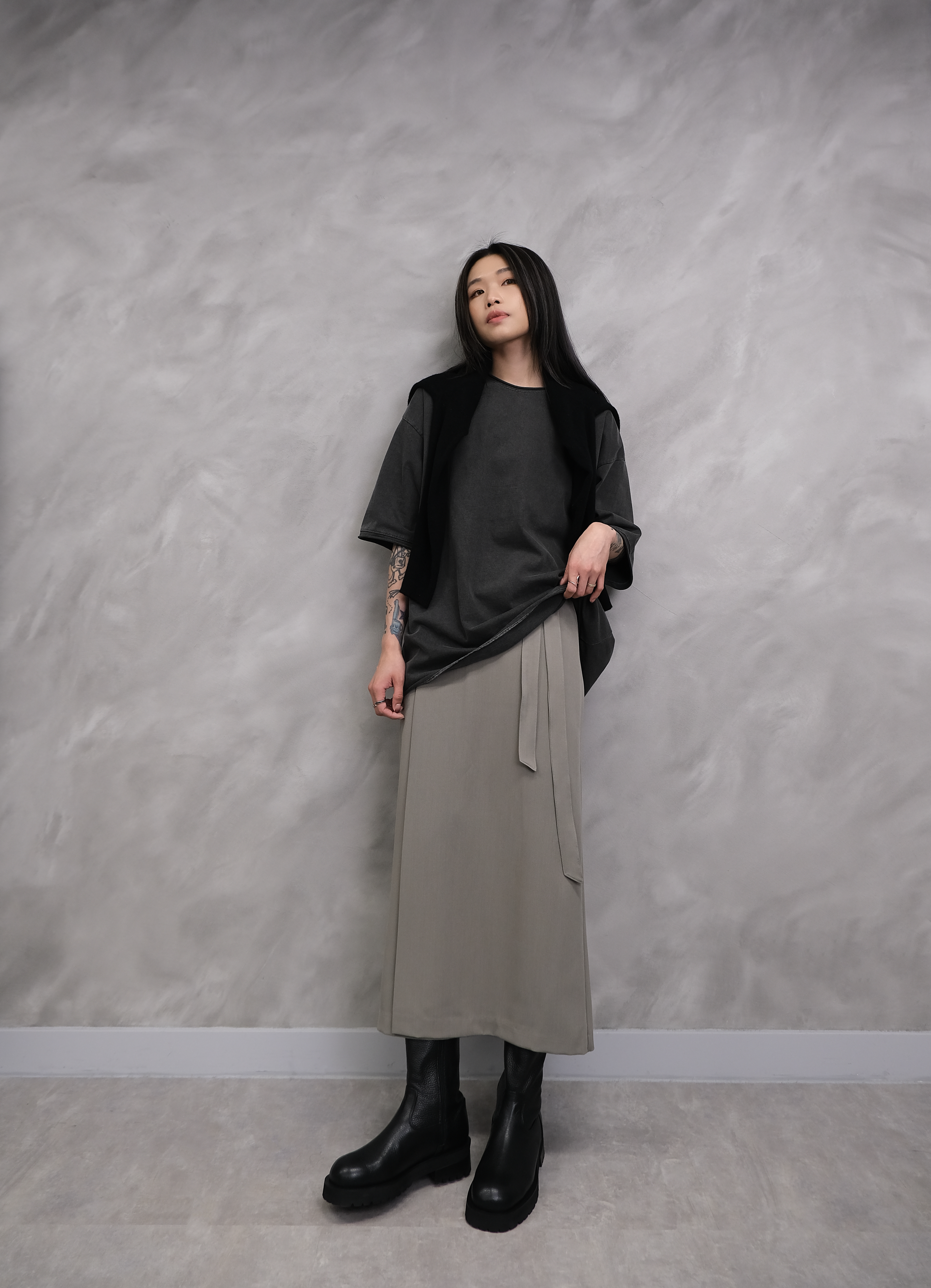 Basic pencil skirt (with belt) #sk33