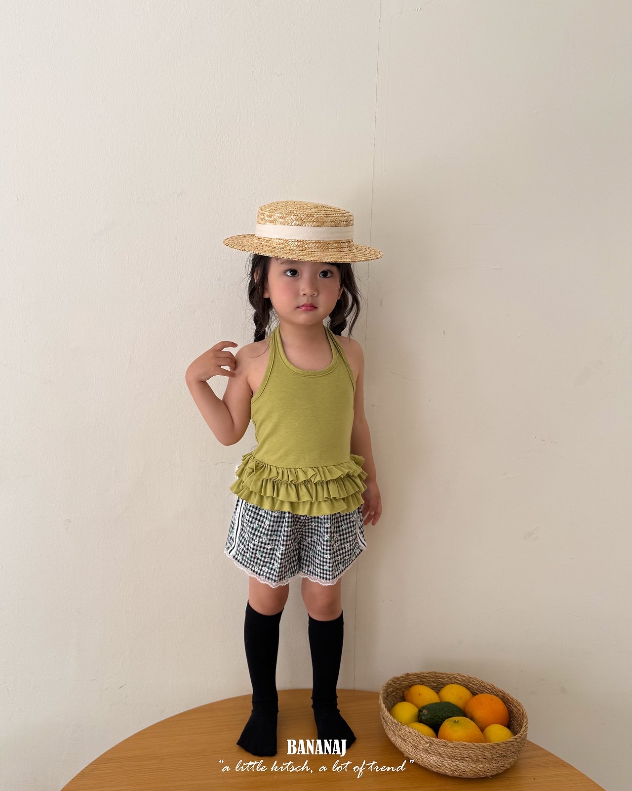 Bananaj | Frill sleeveless (Green L110-115)