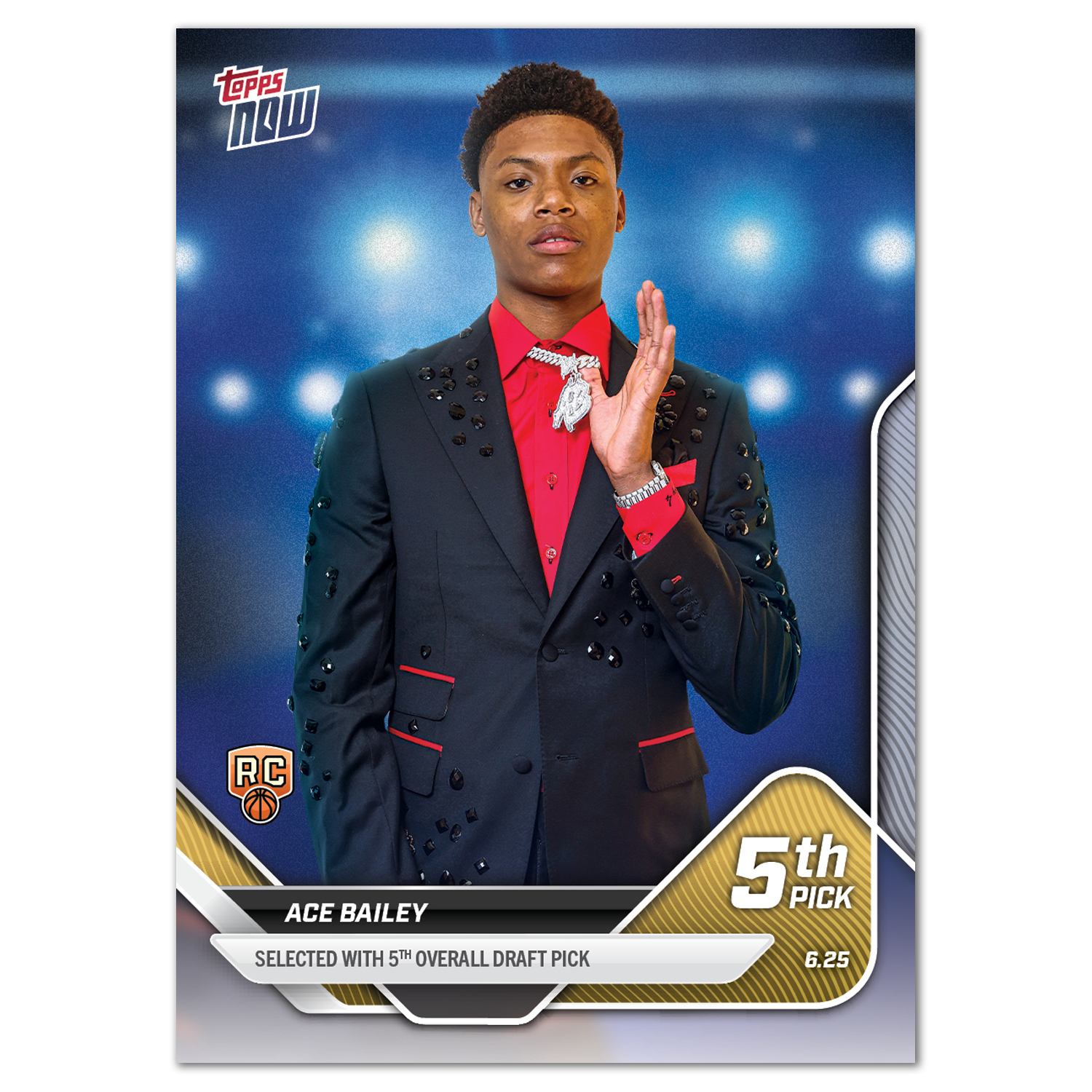 Ace Bailey RC - 2025-26 NBA Topps NOW® #D5 Utah Jazz 新人卡｜PR 3,859