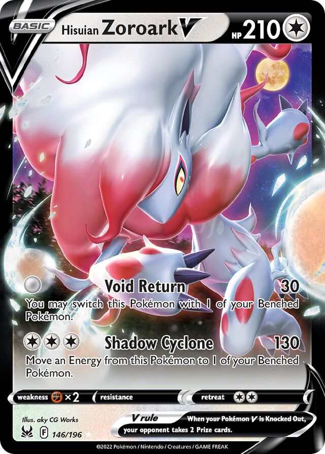 Pokemon TCG Lost Origin - Hisuian Zoroark V-146/196