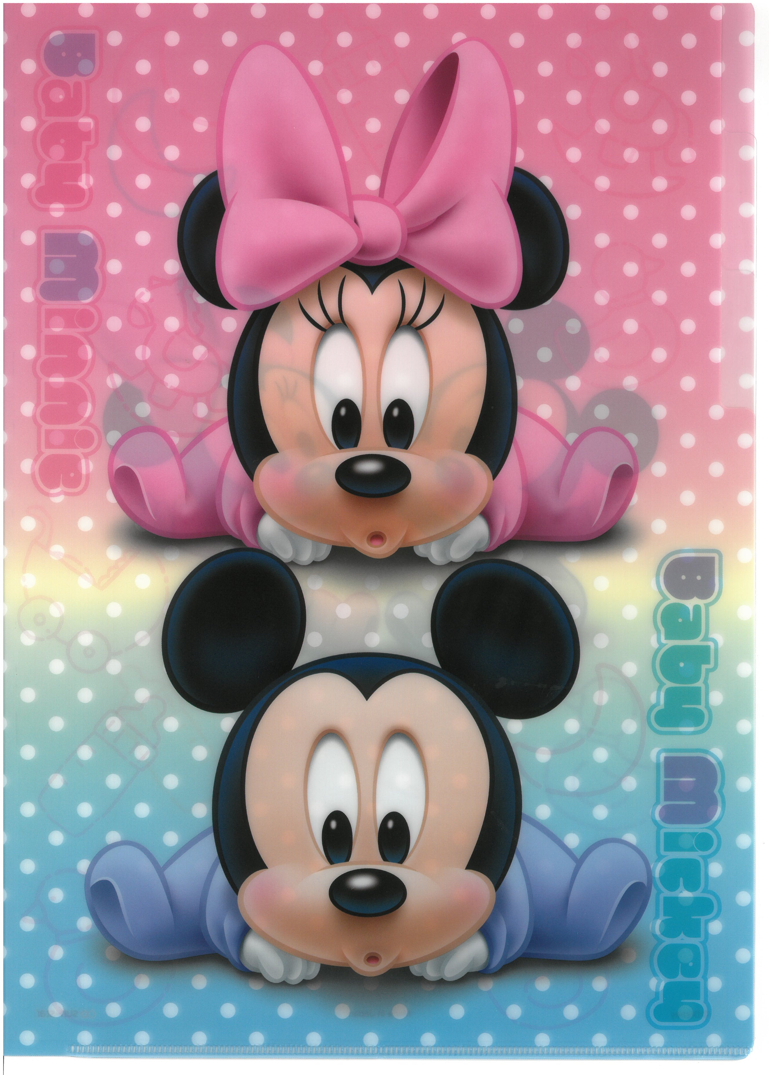 Baby Mickey And Minnie Mouse 3分頁A4文件夾 (2129-671)