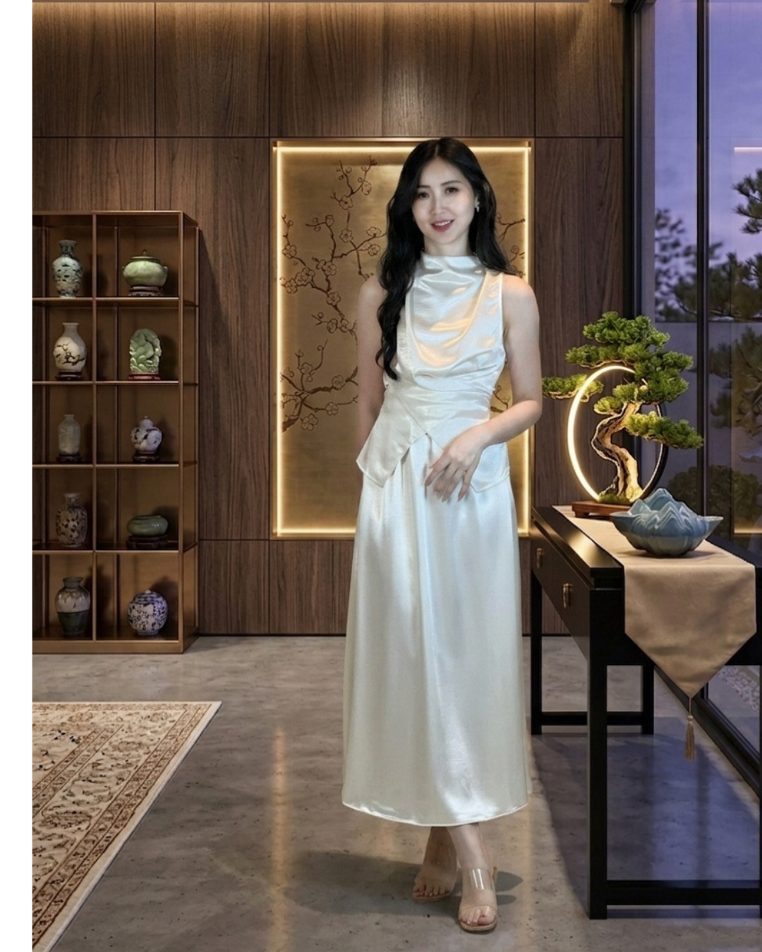 5108  Harriet Luxe Ensemble With A-Line Skirt  Set Wear 