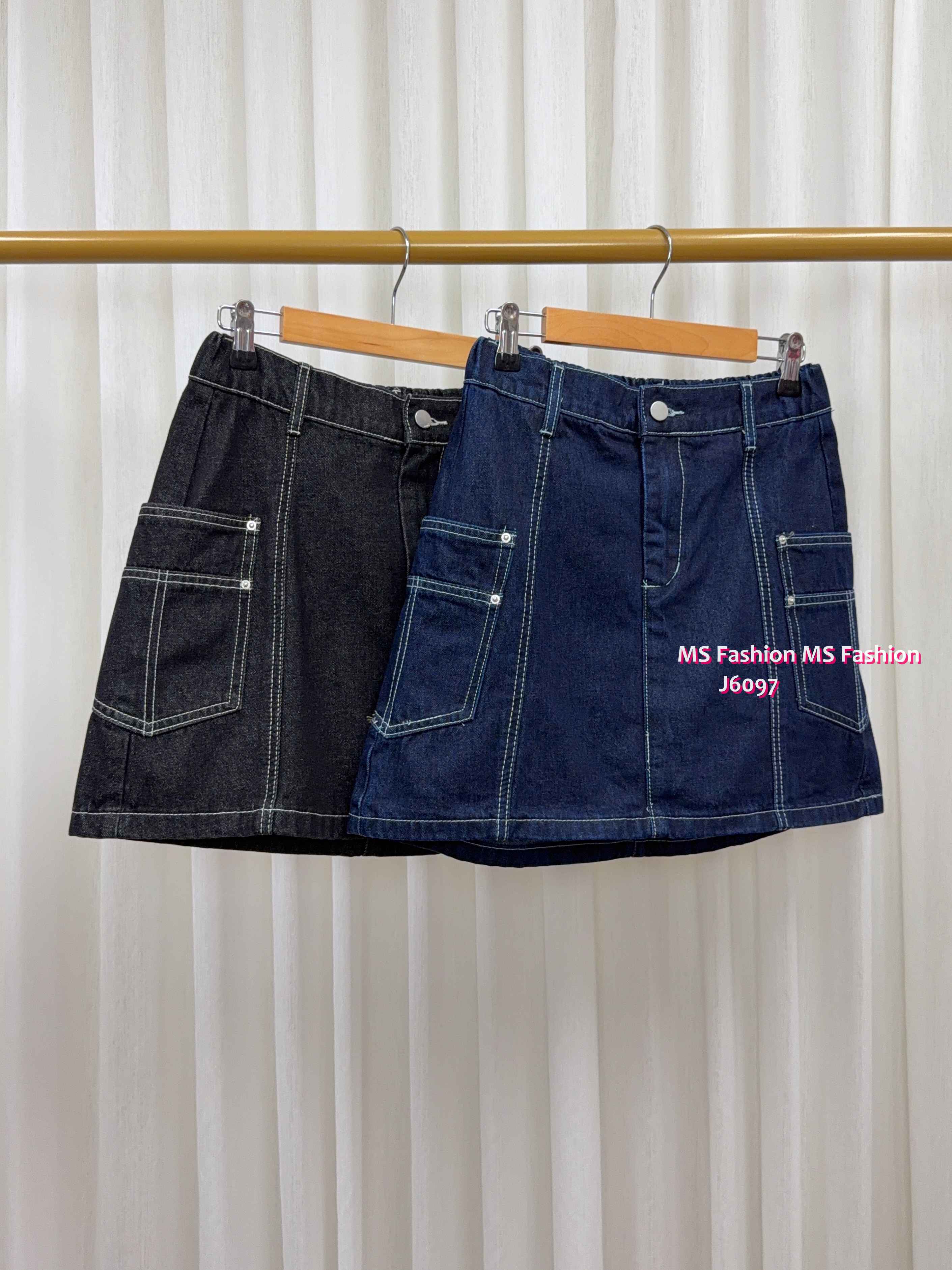 J6097 明線A cut牛仔裙