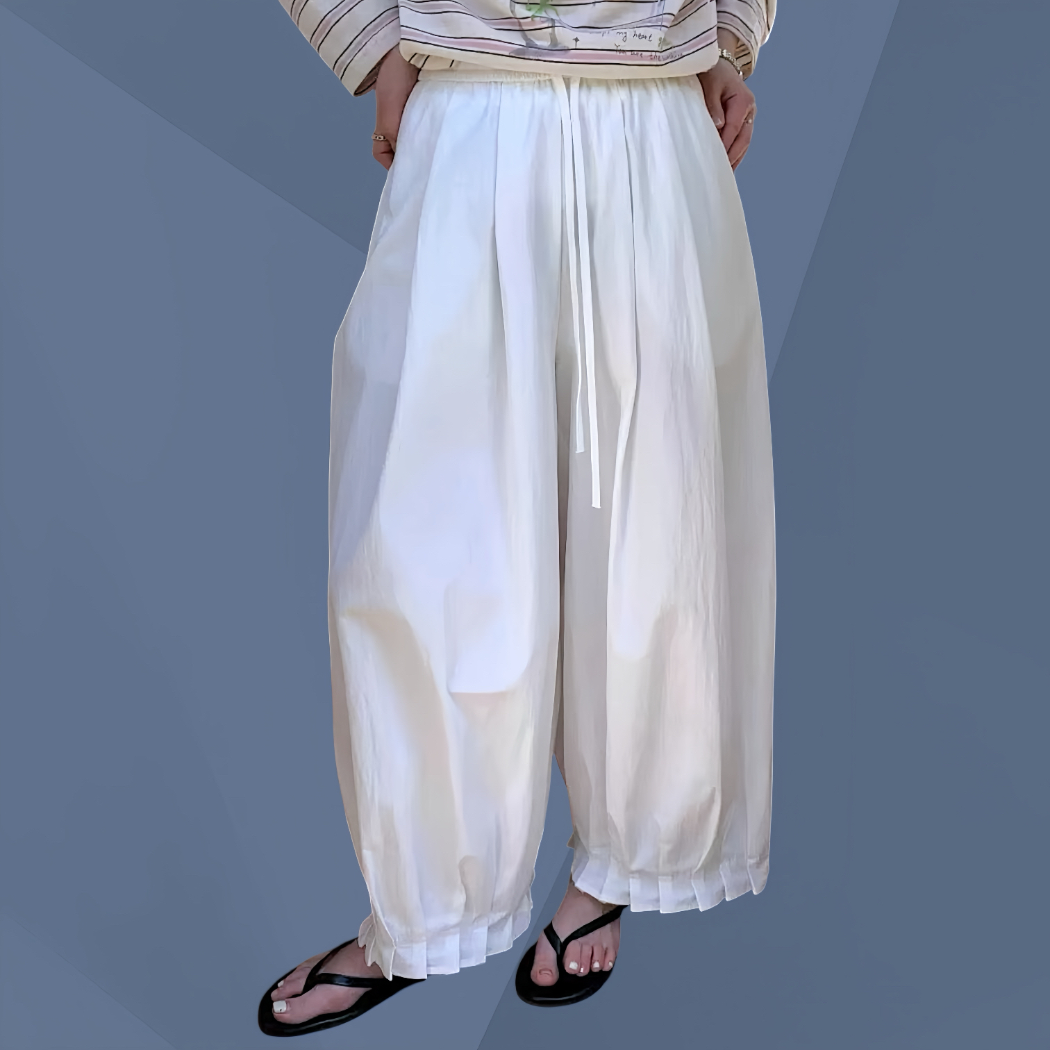 221154 褲腳壓摺長褲