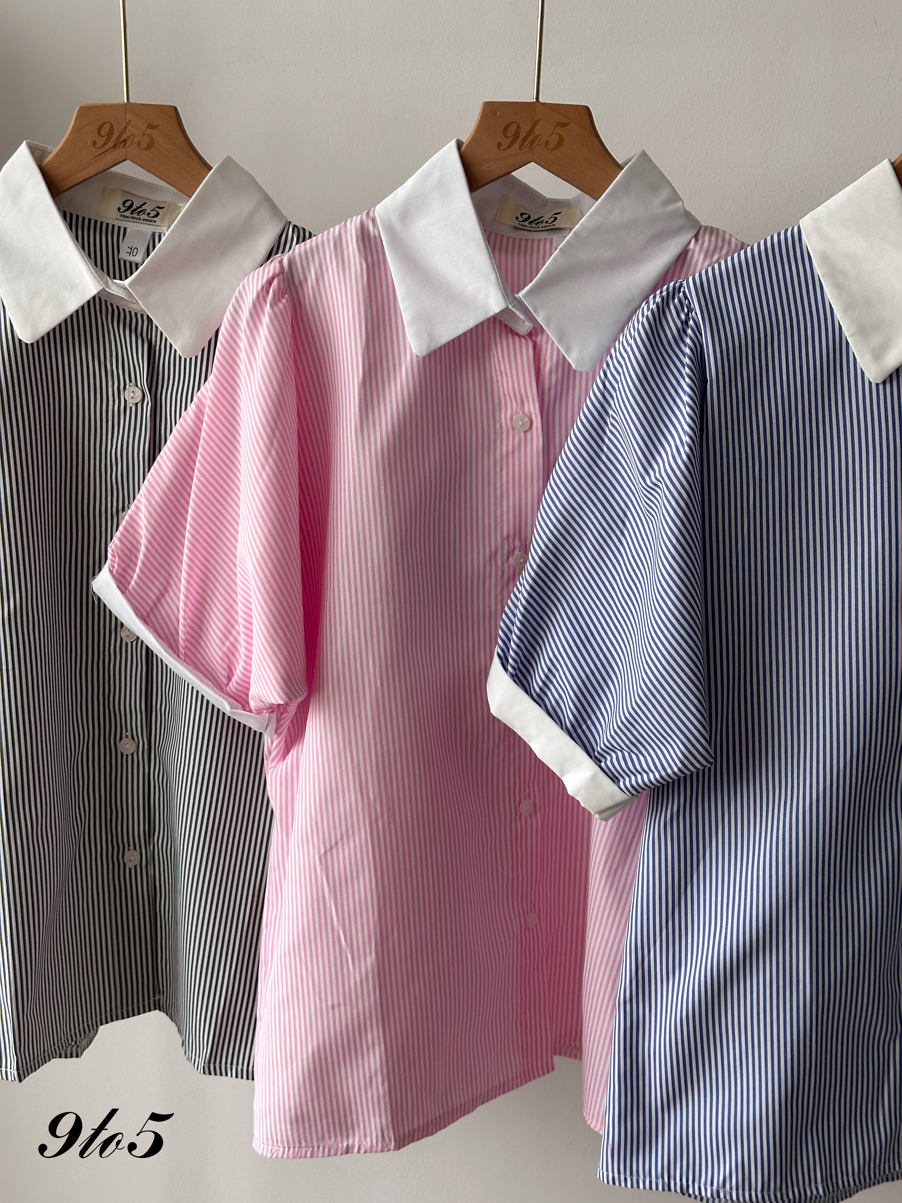T4410 Oversized Stripe Shirt - 3 Colors 