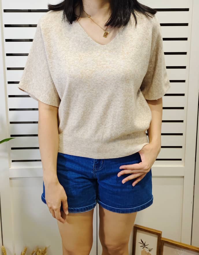 S3179 V Neck Knitted Wear