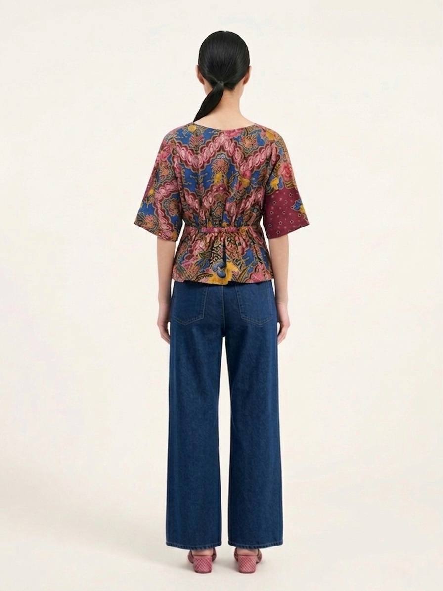 T8816 - Knotted Batik Top