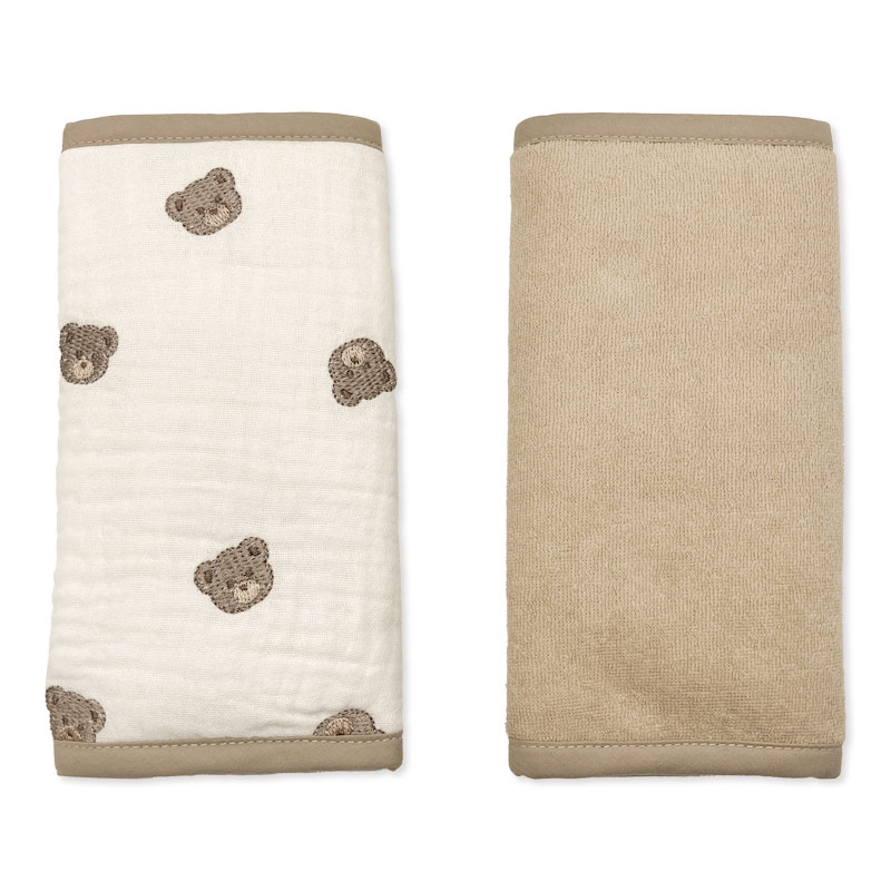 🇯🇵預訂 日本直送🇯🇵小熊刺繡雙面毛巾布孭帶咬巾肩巾