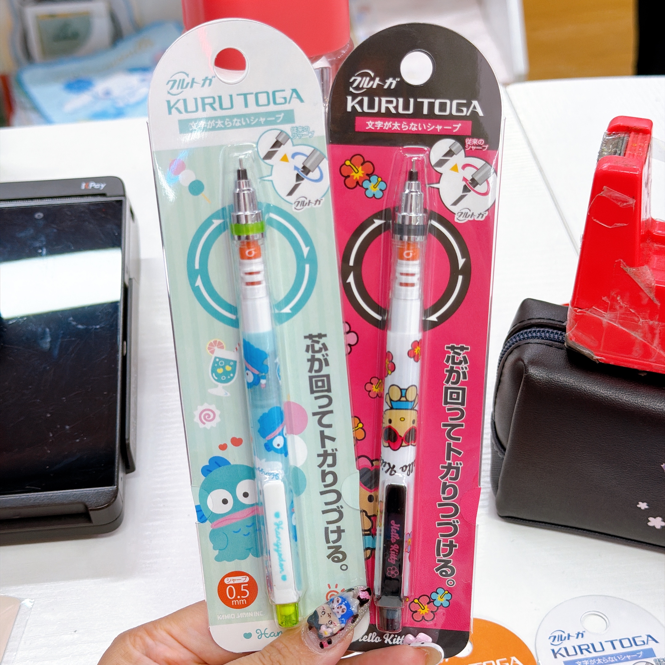  日本直送日本製造Kitty史迪仔水怪zootopia Kuru toga 轉轉鉛芯筆超好寫