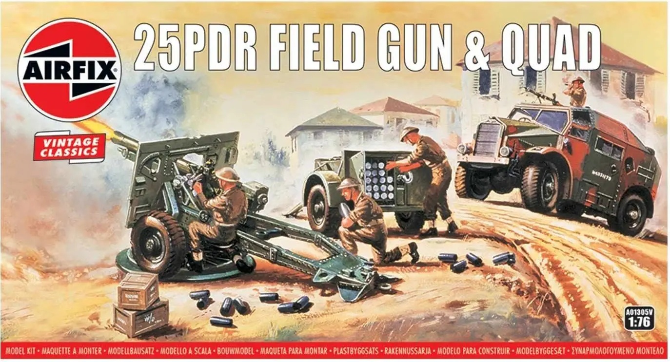 1/76 Airfix Vintage Classics: 25pdr Field Gun & Quad